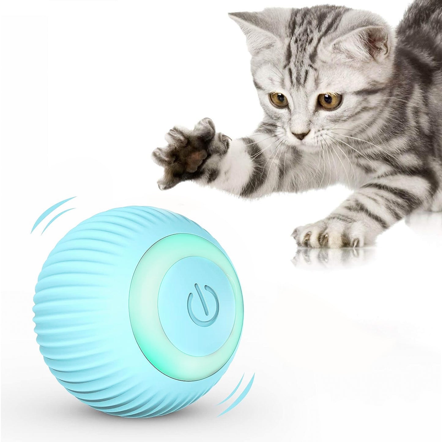 Smart Cat Rolling Ball Toys Rechargeable Cat Toys Ball Motion Ball Self-moving Kitten Toys for Indoor Interactive Playing