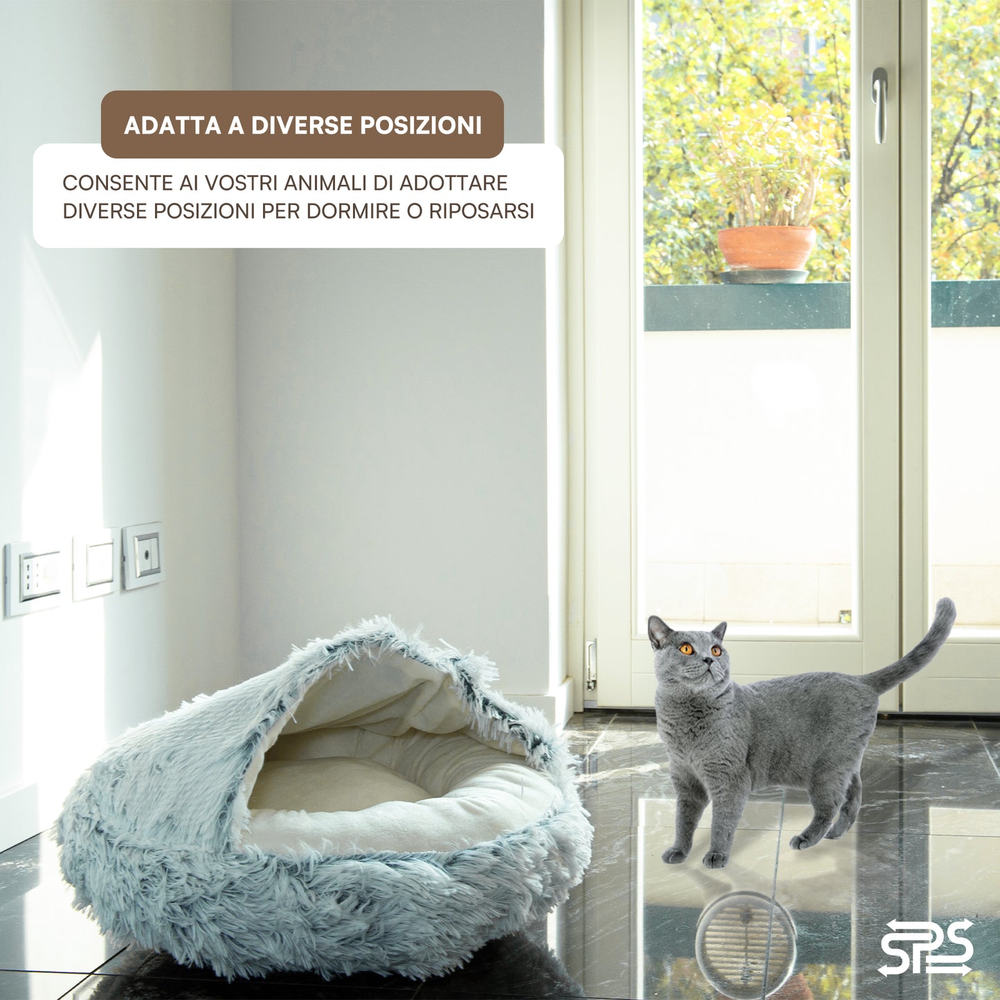 Soft Plush Pet Bed with Cover Round Cat Bed Pet Mattress Warm Cat Dog