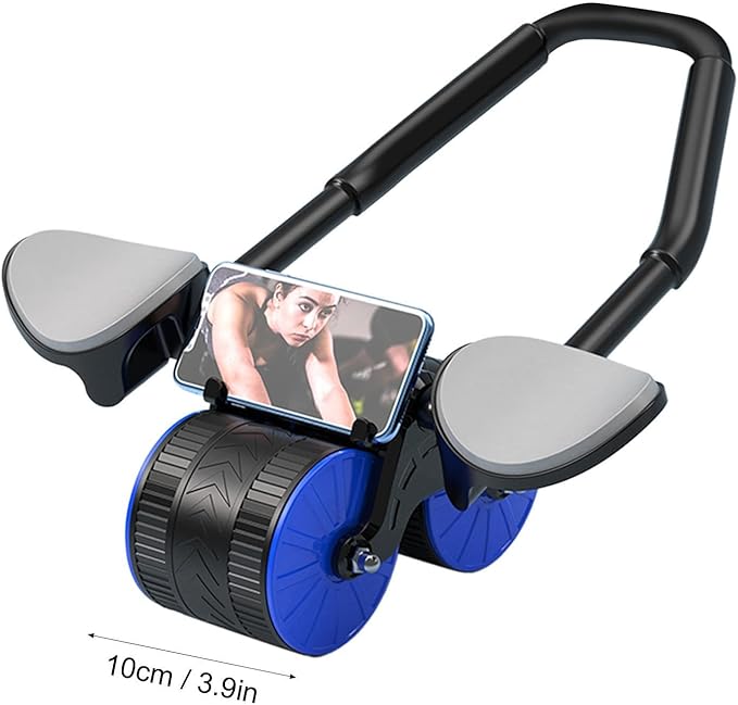 Abdominal Wheel Roller,Automatic Rebound Ab Roller Machine with Elbow Support