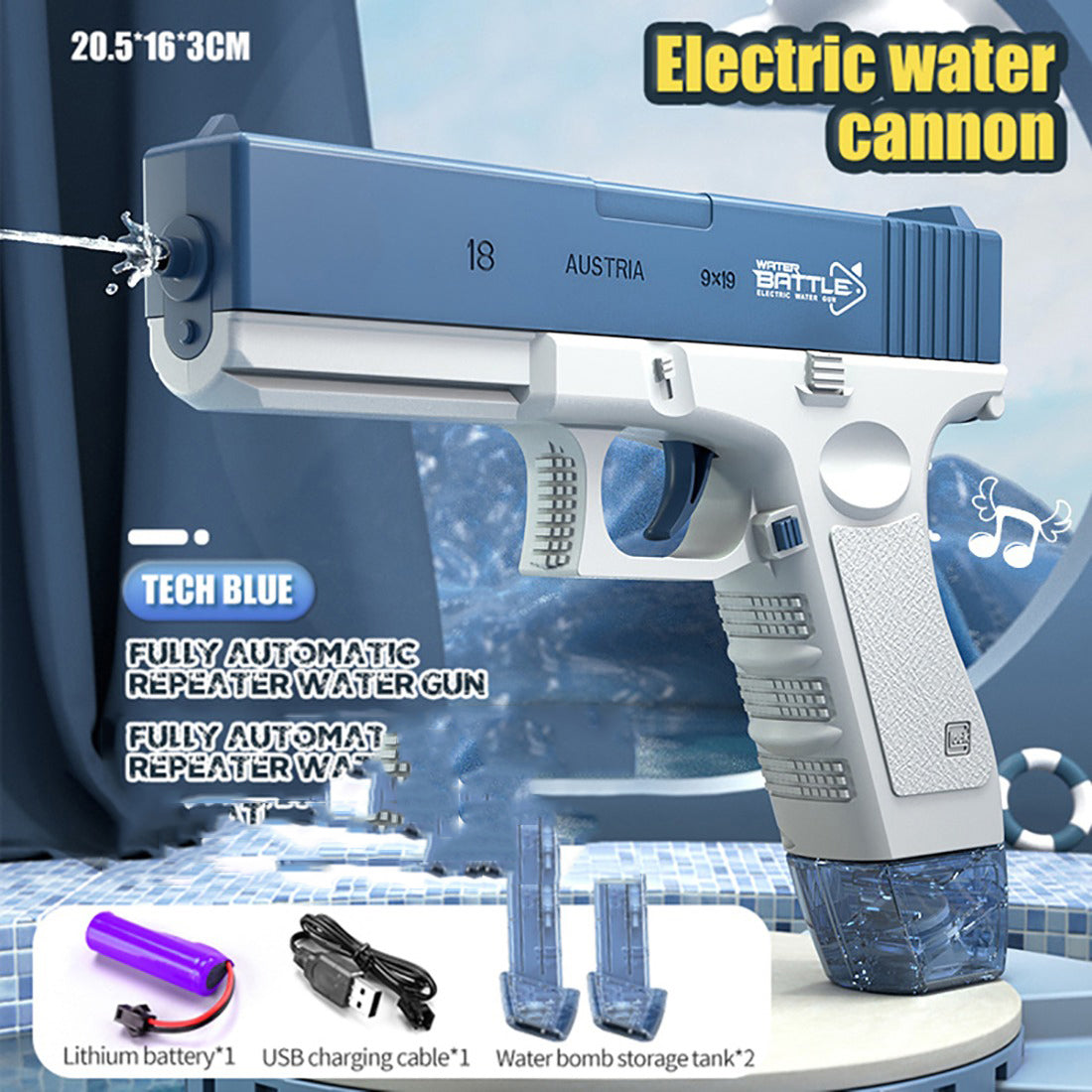 Electric Water Gun Children's Toys Automatic High Pressure Water Spray 