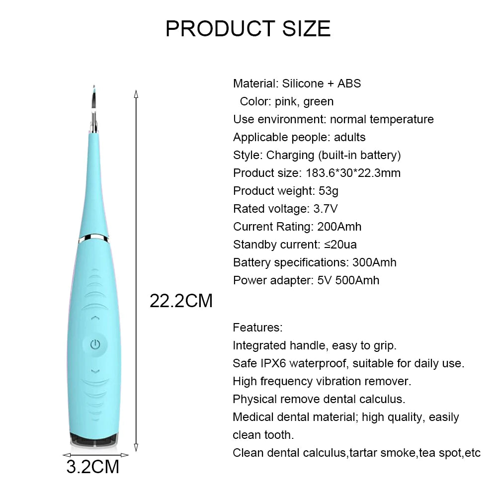 USB Vibration Sonic Dental Scaler Tartar Removal 