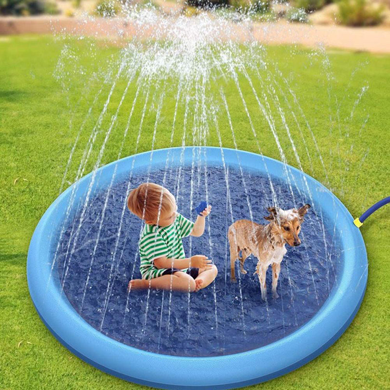 170*170cm Pet Sprinkler Pad Play Cooling Mat Inflatable Pool 