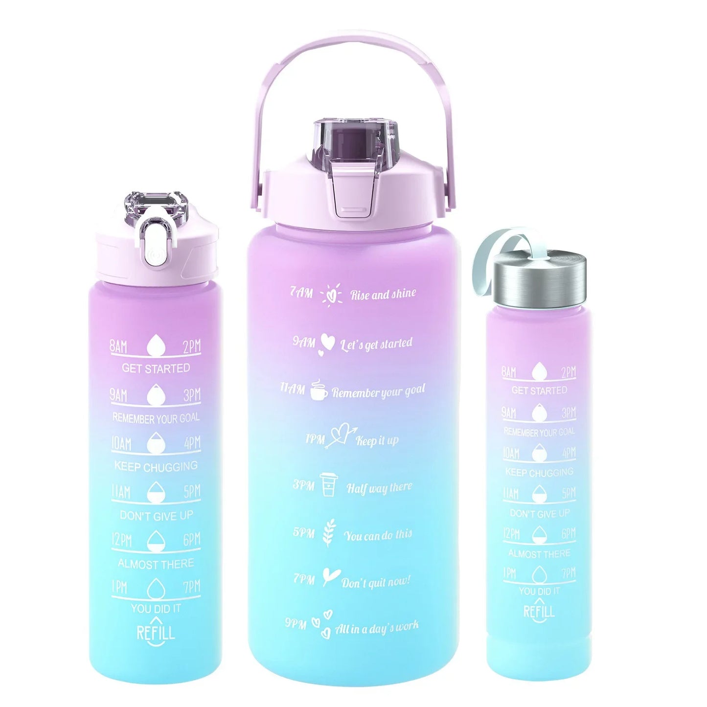 3pcs water bottle set of 2000ml,800ml,300ml 