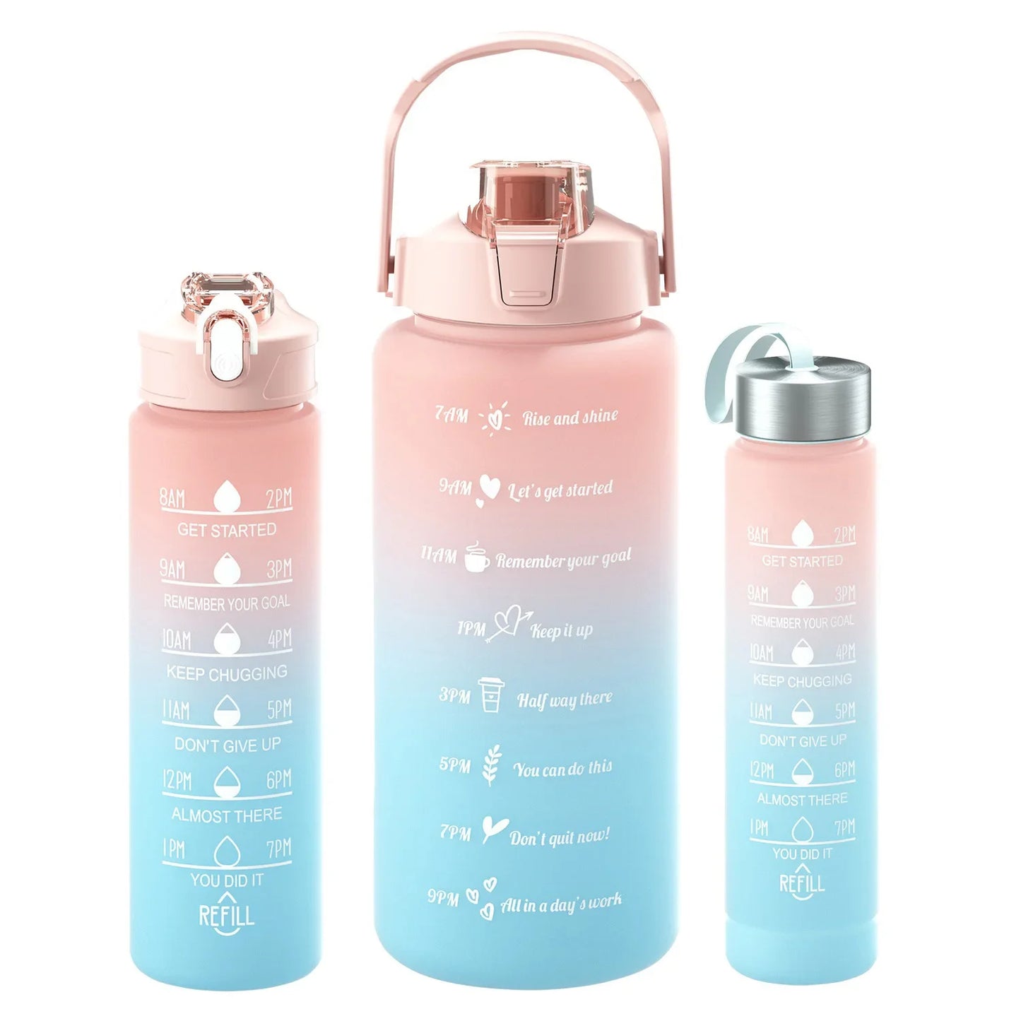 3pcs water bottle set of 2000ml,800ml,300ml 